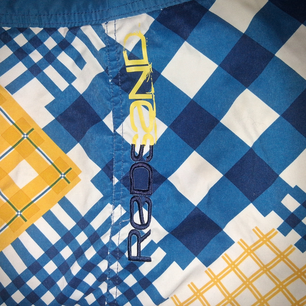 Blue and Yellow Athletic Shorts with Clean Design